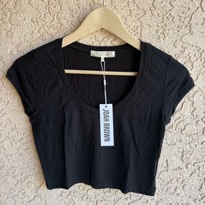Joah Brown Black Women's Crop Top NWT Small